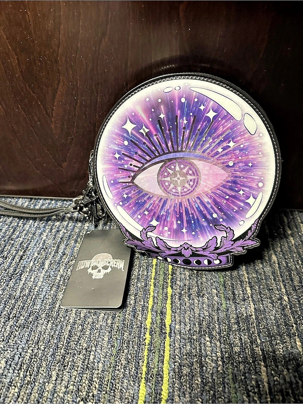 Loungefly Howl-O-Scream Fortune Teller Wristlet Purple & Black NWT